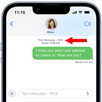 RCS messages iPhone.