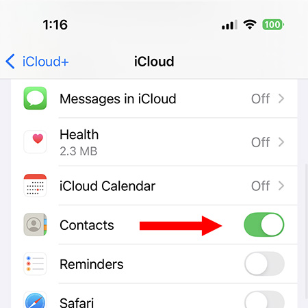 Export iPhone contacts from iCloud to your computer as a .vcf file.