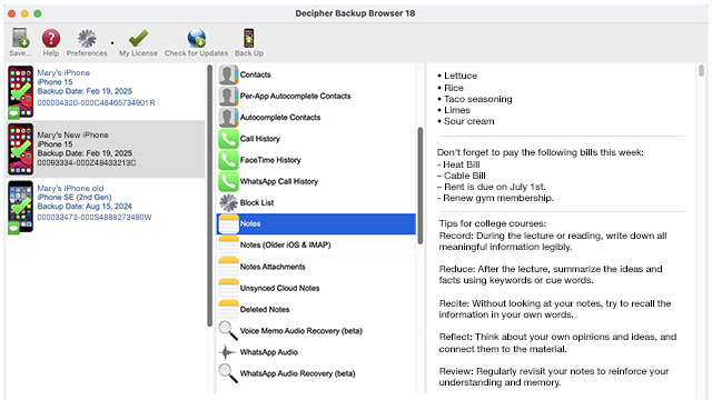 How to export iPhone Notes to PC or Mac.
