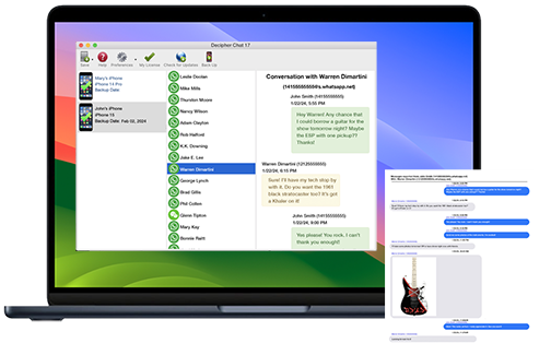Print iPhone WhatsApp, WeChat, and Viber messages with Decipher Chat