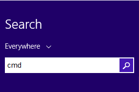Windows 8 opening command prompt